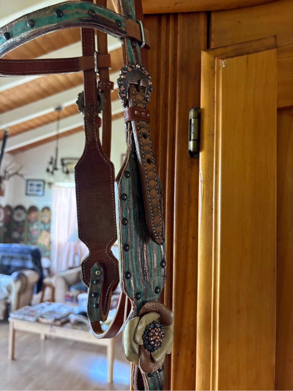 Barrel Racing Western Fringe Leather Tack Set !!! - Picture 3 of 5